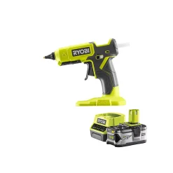 Ryobi Pack Pistolet à colle 2 températures 18V One+ RGL18-0 - 1 Batterie 4.0Ah - 1 Chargeur rapide RC18120-140