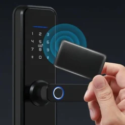 LOCKY Pack serrure connectée -2 biométrique, code, badge et bluetooth + passerelle wifi