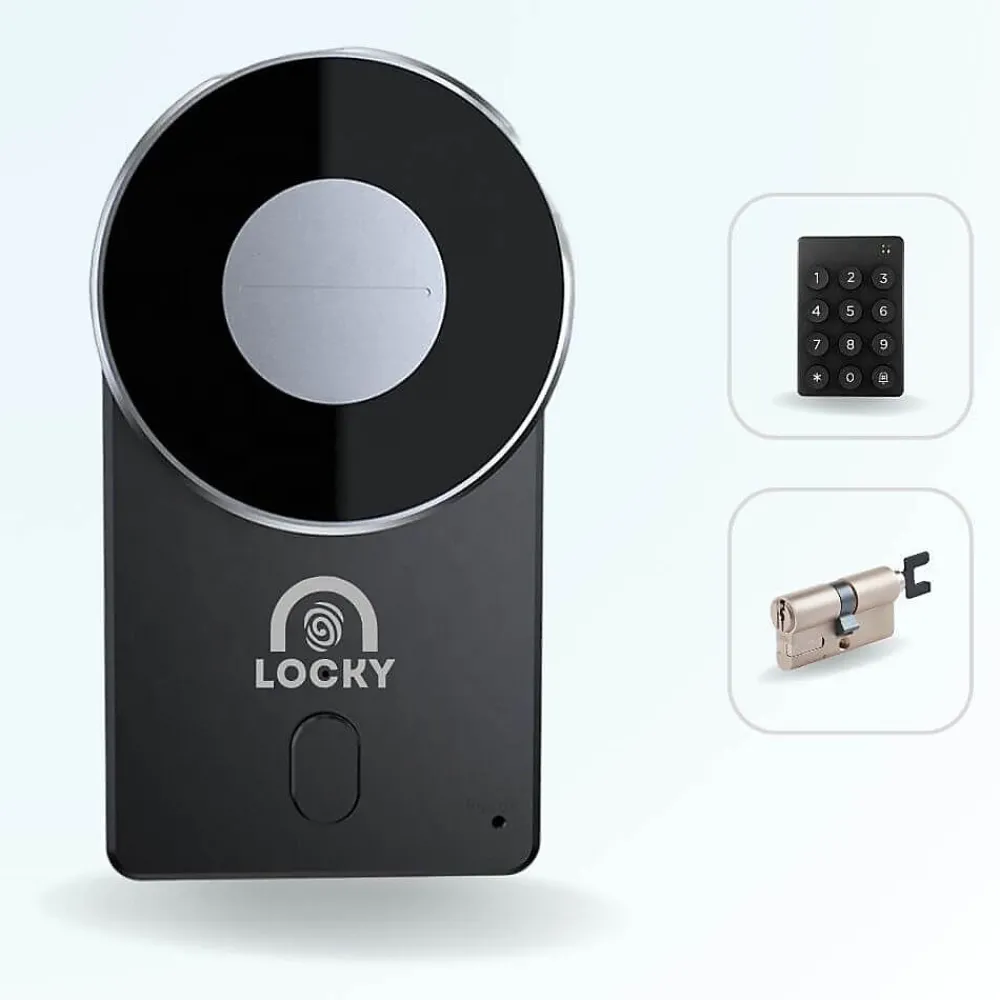 LOCKY Pack serrure connectée -4 smart lock 2.0 + clavier sans fil + cylindre ajustable