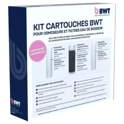 BWT Pack Triplex Pour Filtres Eau De Boisson Et Osmoseurs Domestiques