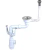 GoodHome Evacuation D'Évier-Pack vidage manuel inox blanc mat 1 bac