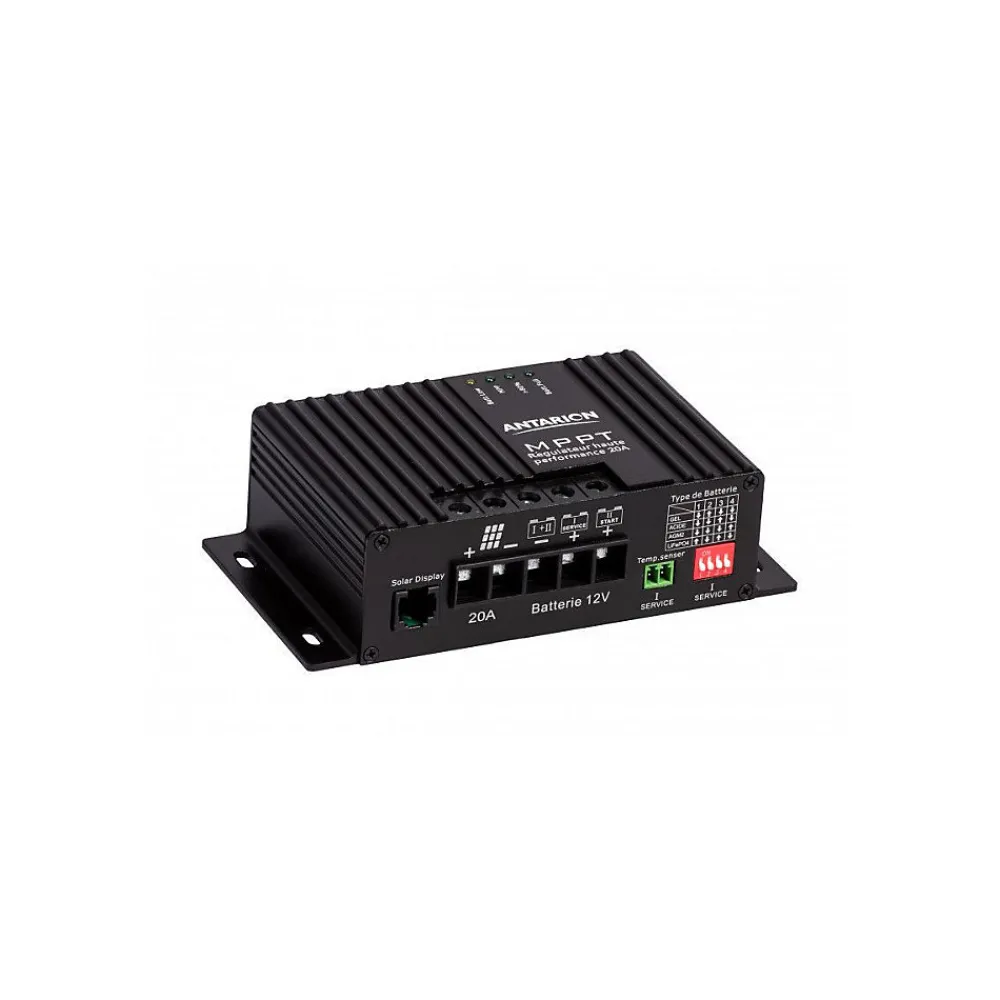 Antarion Kit Panneau Solaire-Pack 2x Panneaux solaire 120W + kit de pose avec régulateur MPPT 320W 20A