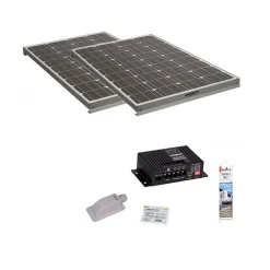 Antarion Kit Panneau Solaire-Pack 2x Panneaux solaire 120W + kit de pose avec régulateur MPPT 320W 20A