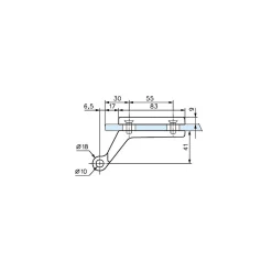 Stremler Assa Abloy Paumelle De Porte, Meuble Et Fenêtre-Paire de paumelles pour feuillure de 45mm lagune chromé mat - Stremler - 4201.31.0