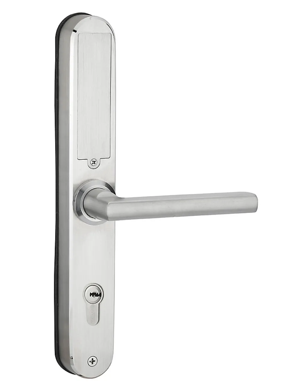 Thirard Paire de poignées connectées Intelock Multi, pour porte d'entrée, entr'axes 70mm, argent - INTELOCK
