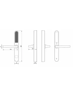 Thirard Serrure Et Gâche Électrique-Paire de poignées connectées Intelock Room hôtel, pour porte intérieure, doré - INTELOCK