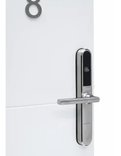 Thirard Paire de poignées connectées Intelock Room hôtel, pour porte d'hôtel, argent - INTELOCK