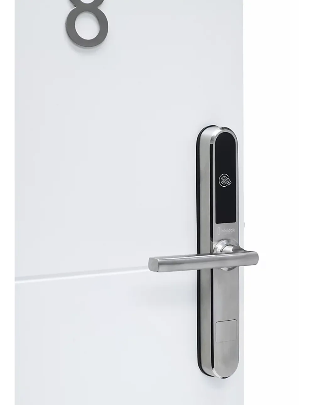 Thirard Paire de poignées connectées Intelock Room hôtel, pour porte d'hôtel, argent - INTELOCK