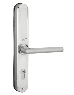 Thirard Paire de poignées connectées Intelock Multi, pour porte d'entrée, entr'axes 85mm, argent - INTELOCK