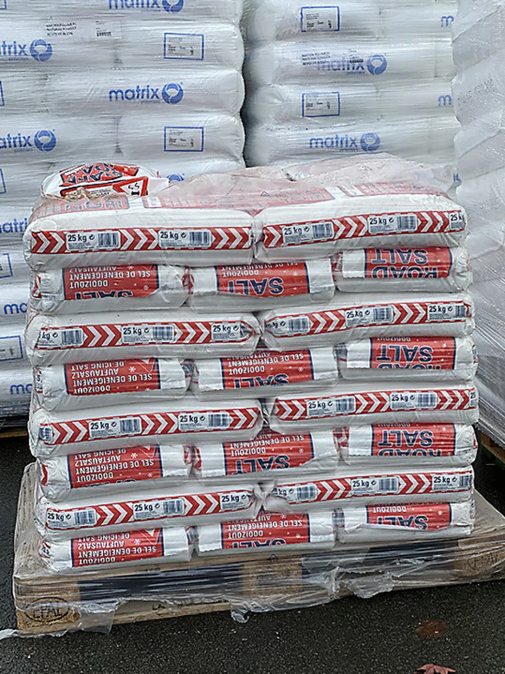 Plast'Up Rotomoulage Palette de 40 - sacs de sel de déneigement de 25 kg