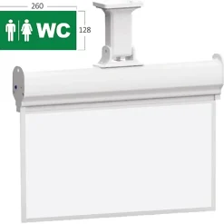 Braytron Panneau De Signalisation-Panneau LED WC - Blanc - 3W