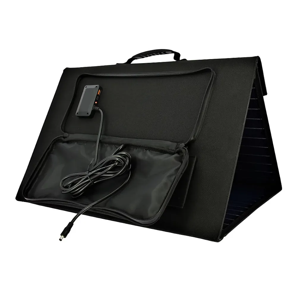Eza Panneau Solaire Portable Pliable 60W Cellules Monocristallines Sorties USB
