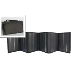 Protec Panneau solaire portatif pliable SolarTec 60 - 60W 18V 3.3A - 6 pans monocristallins - Port USB A/C - Câble DC -