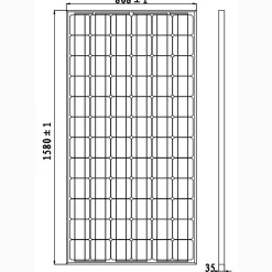 Galix Panneau solaire Série Mono cellules PERC 210W