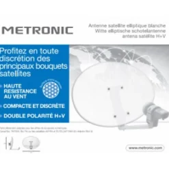 Metronic Antenne, Parabole Et Fixation-Parabole acier elliptique + LNB