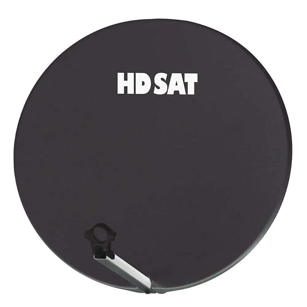 Hdsat Parabole satellite fibre composite gris anthracite 75cm + BRIDES INOX Anti Corrosion