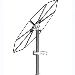 Galix Panneau Solaire Plug And Play-PARASOL SOLAIRE 1000W Plug & Play avec éclairage LED intégré