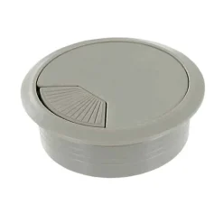 Diall Passe câble plastique gris aluminium Ø60 mm