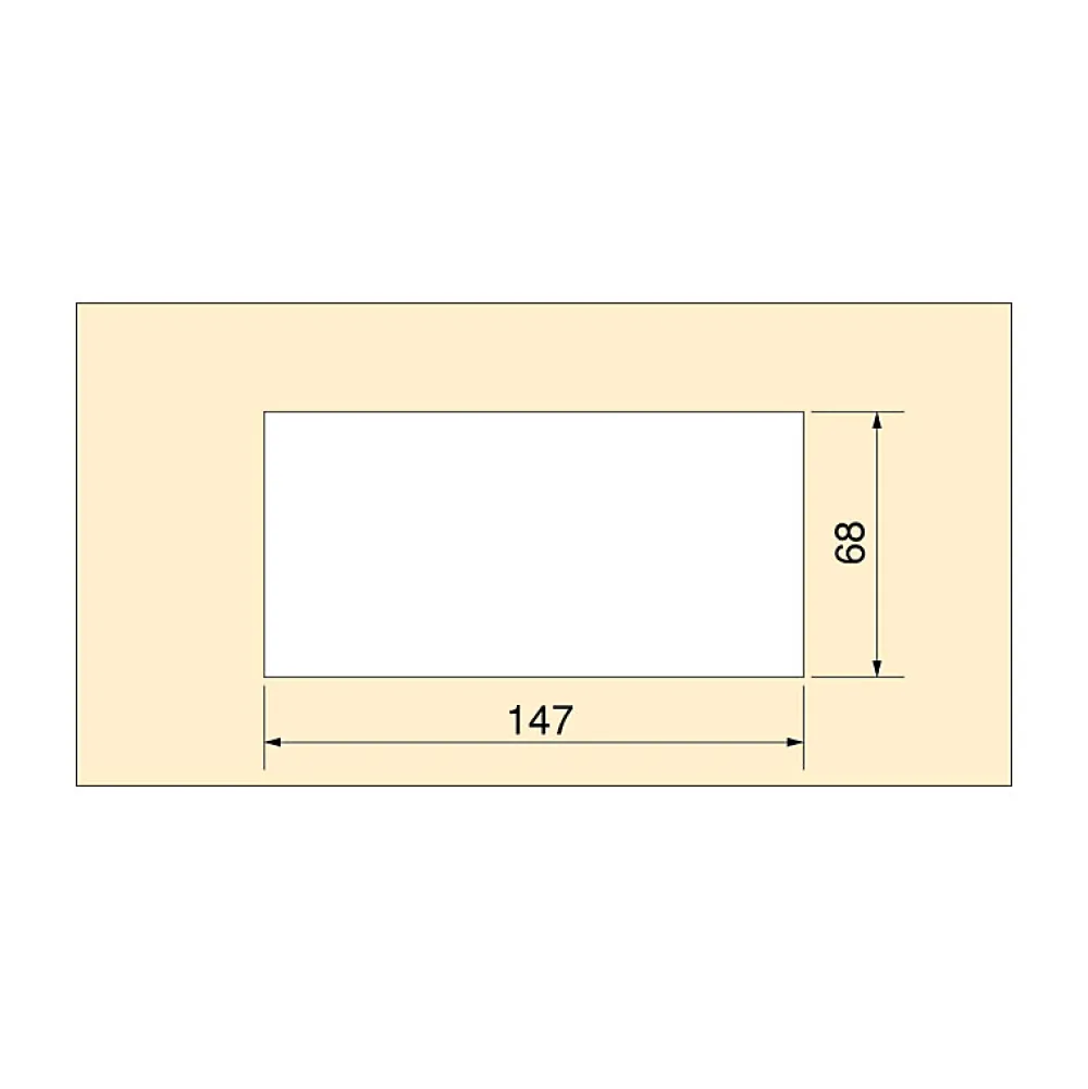 Emuca Passe-câbles de table Quadrum, rectangulaire, 159x80mm, à encastrer, Aluminium, Peint en noir