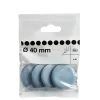 Diall Patin auto-adhésifs 40 mm x 4, blanc + gris/bleu
