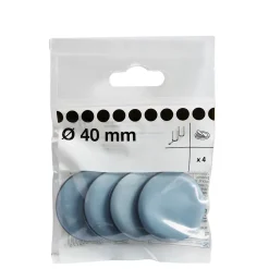 Diall Patin auto-adhésifs 40 mm x 4, blanc + gris/bleu