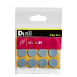 Diall Patin auto-adhésifs 17 mm x 20, noir + gris/bleu