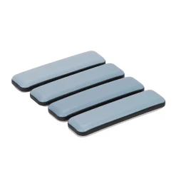 Diall Patin auto-adhésifs 70 x 19 mm x 4, blanc + gris/bleu