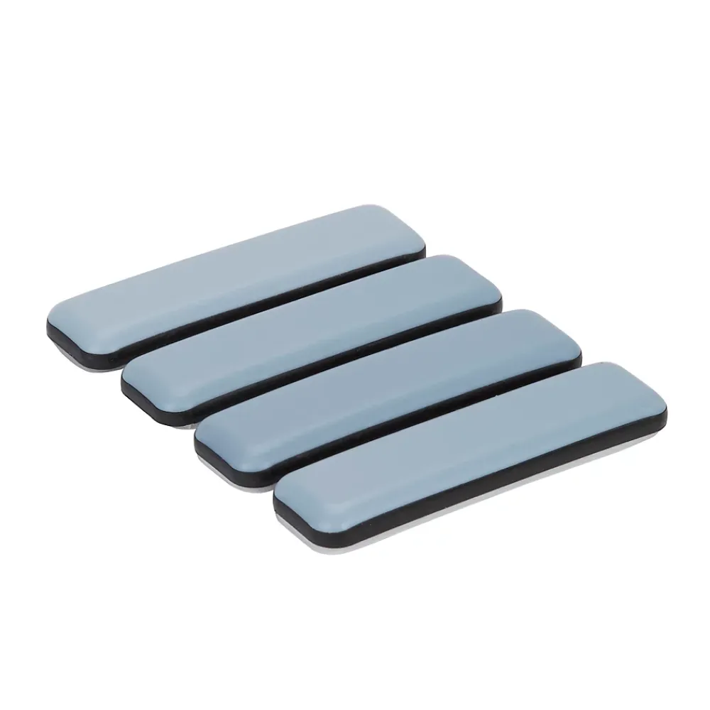 Diall Patin auto-adhésifs 70 x 19 mm x 4, blanc + gris/bleu