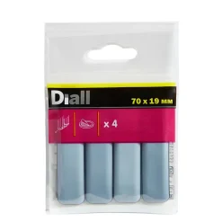 Diall Patin auto-adhésifs 70 x 19 mm x 4, blanc + gris/bleu