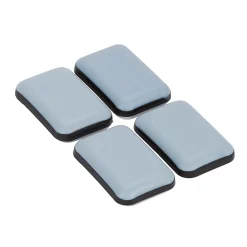 Diall Patin auto-adhésifs 35 x 24 mm x 4, blanc + gris/bleu