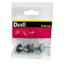 Diall Patin à clouer 22 mm x 4, noir + bleu/gris