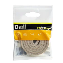 Diall Patin en feutre auto-adhésifs 600 x 15 mm x 1, beige
