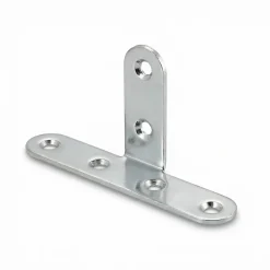 Diall Patte en T coudée Acier zingué l. 80 x L. 15 x H. 42mm