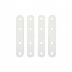 Diall Patte De Fixation-4 Pattes d'assemblage Acier Blanc L.80 x H.15 x EP.2mm
