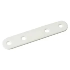 Diall 4 Pattes d'assemblage Acier Blanc L.100x H.15 x EP.2mm
