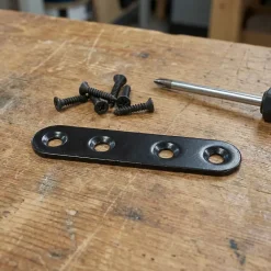 Diall 4 Pattes d'assemblage Acier Noir L.60 x H.15 x EP.2mm