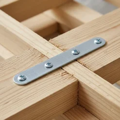 Diall Patte De Fixation-4 Pattes d'assemblage Acier zingué L.120xH.15xEP.2 mm