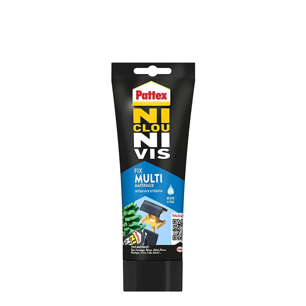 Pattex Colle-Ni Clou Ni Vis Fix multi matériaux tube 334g