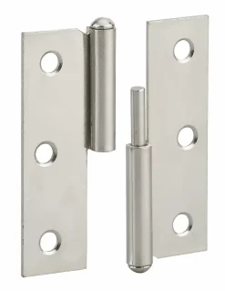 Thirard Paumelle De Porte, Meuble Et Fenêtre-Paumelle de porte de meuble / porte légère, 60x40mm, acier, droite -