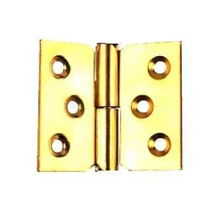 QCL Paumelle De Porte, Meuble Et Fenêtre-Paumelle laitonnée 60 x 40 mm gauche vendue par 2