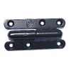 QCL Paumelle noire ronde Afbat 80 x 45 mm droite