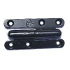 QCL Paumelle noire ronde Afbat 140 x 60 mm droite
