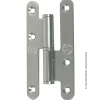 Diall Paumelle parisienne droit bout rond en inox 140x55 mm
