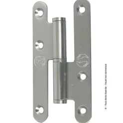 Diall Paumelle parisienne droit bout rond en inox 140x55 mm