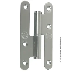 Diall Paumelle De Porte, Meuble Et Fenêtre-Paumelle parisienne gauche bout rond en Inox 140x55 mm