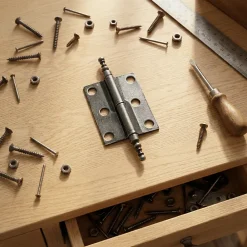 Diall Paumelle De Porte, Meuble Et Fenêtre-Paumelle à vase acier vieux fer 50 x 40 mm droite vendue par 2