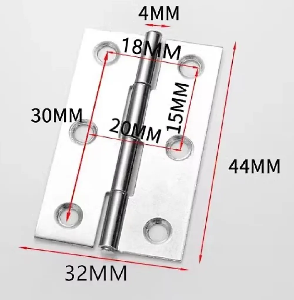 Deko Paumelle De Porte, Meuble Et Fenêtre-24 pcs en acier inoxydable meubles de maison matériel Charnière de porte Long 44 mm x 34 mm
