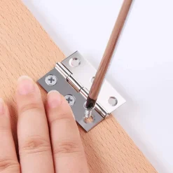 Deko Paumelle De Porte, Meuble Et Fenêtre-24 pcs en acier inoxydable meubles de maison matériel Charnière de porte Long 44 mm x 34 mm