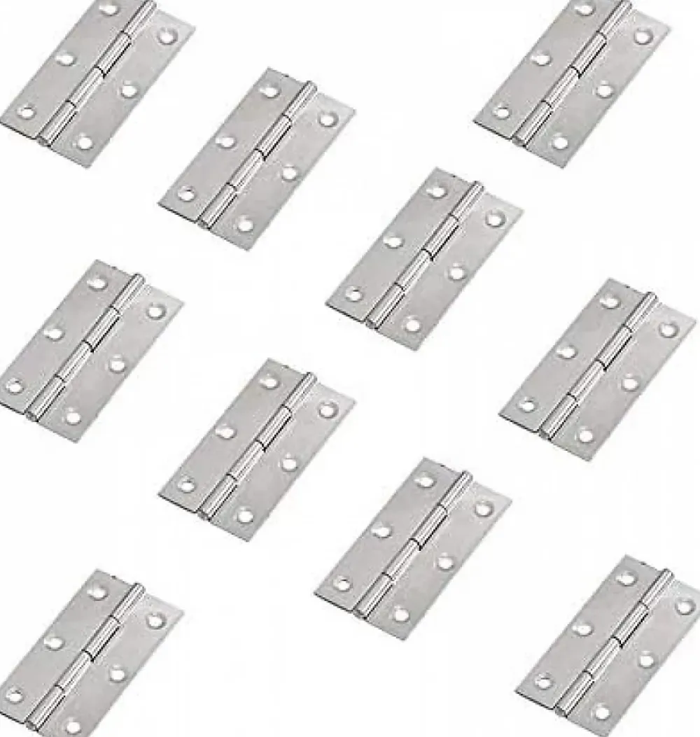 Deko Paumelle De Porte, Meuble Et Fenêtre-24 pcs en acier inoxydable meubles de maison matériel Charnière de porte Long 44 mm x 34 mm
