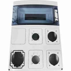 Ide Tableau Électrique Pré-Équipé-Pcsn12pt - Coffret Pour Prise étanche Ip65 - Prédécoupage 6 Prises - 1 Rangée De 12 Modules - Star